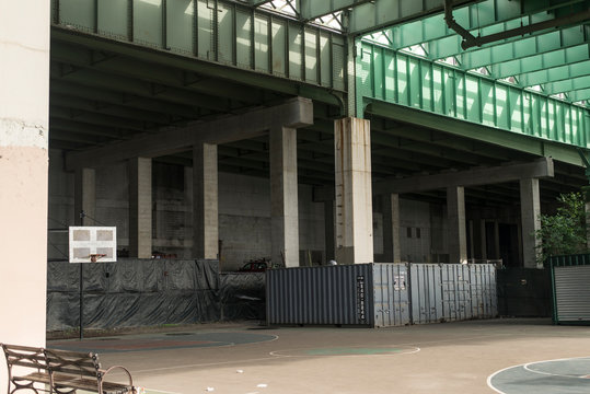 Basketball Court Under Highway