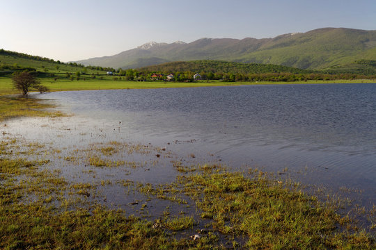 The flood in Krbavsko polje, Croatia