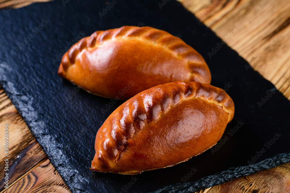 Canvas Prints homemade pies on rustic background