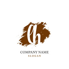 LH Initial handwriting logo vector	