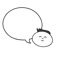 ふきだし　男の子
