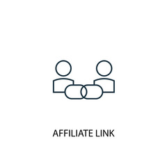 Obraz na płótnie Canvas Affiliate Link concept line icon. Simple element illustration. Affiliate Link concept outline symbol design. Can be used for web and mobile UI/UX
