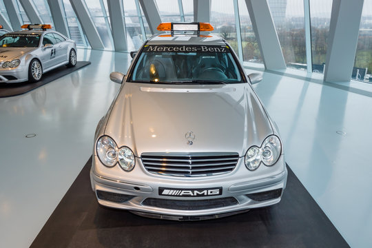 STUTTGART, GERMANY- MARCH 19, 2016: Official F1 Medical car Mercedes-Benz C55 AMG, 2005. Mercedes-Benz Museum.