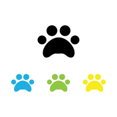 Naklejka na ściany i meble DOG print icon vector logo eps