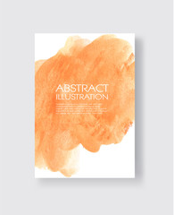 Vector card with watercolor blot. Abstract cards with hand drawn blots.
