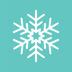snowflake icon. flat illustration of snowflake vector icon. snowflake sign symbol
