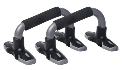 Sport steel Push up bars with ergonomic handle isolated