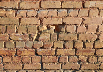 Old brick wall in the house as an abstract background