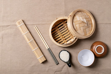 Traditional asian kitchen utensils