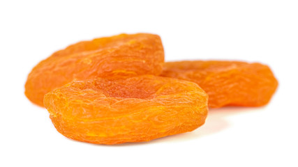 Naklejka na ściany i meble Dried apricots isolated on white background. Healthy food.