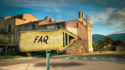 Street Sign to FAQ
