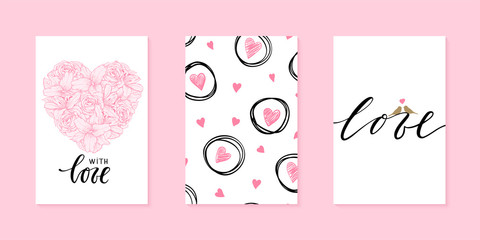 Fototapeta na wymiar Valentines day and wedding card template. Hand drawn calligraphy brush pen lettering i love you. design greeting card and invitation of the wedding, birthday, Valentine s Day, mother s day, holiday.