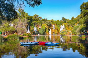 Picturesque Kravice waterfalls in the National Park of Bosnia and Herzegovina