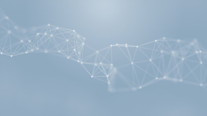 Abstract technology futuristic blue background plexus particle. White glow connection lines and dots. Business Concept. Medical, Science, Communications, Internet, Music, Game