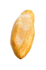 White wheat sourdough bread isolated on white background. Bakery product