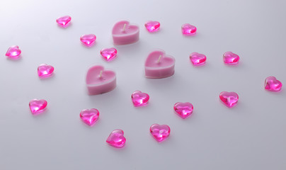 hearts on white background