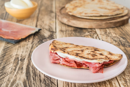 Piadina typical italian food