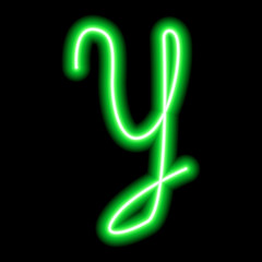 Obraz premium neon green letter 