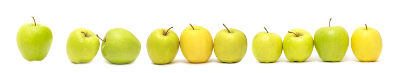 ripe apple isolated on white background, photo in studio