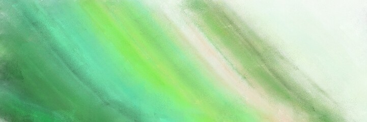 abstract painting header art with dark sea green, pastel green and beige colors