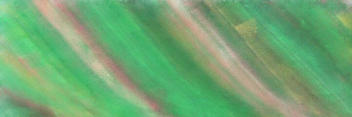 horizontal abstract painting simple with medium sea green, tan and pastel green colors