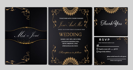 luxury elegant-wedding-invitation set