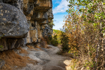Fototapeta premium Landscape view near Balazuc in France, Ardeche district