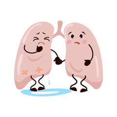 Cartoon character lungs.