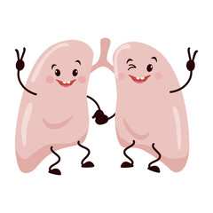 Cartoon character lungs.