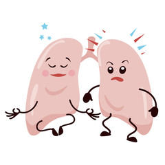 Cartoon character lungs.