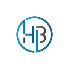 letter HB Logo Design Vector Template. Initial HB Letter Design Vector Illustration