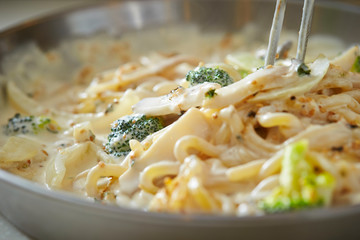 pasta with pesto sauce