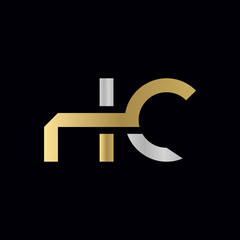 letter HC Logo Design Vector Template. Initial HC Letter Design Vector Illustration