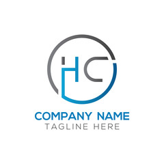 letter HC Logo Design Vector Template. Initial HC Letter Design Vector Illustration