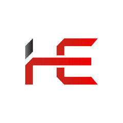 letter HE Logo Design Vector Template. Initial HE Letter Design Vector Illustration
