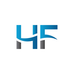 Fototapeta premium letter HF Logo Design Vector Template. Initial HF Letter Design Vector Illustration