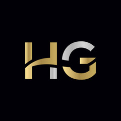 letter HG Logo Design Vector Template. Initial HG Letter Design Vector Illustration