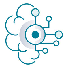 Unique brain icon which can help your business to grow up