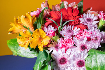 beautiful bouquet of flowers. flowers for a gift