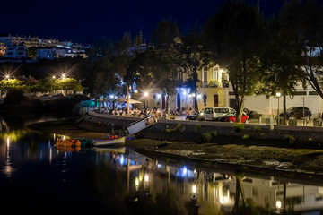 Fototapeta na wymiar Night landscape of Tavira city