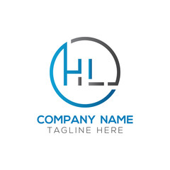 letter HL Logo Design Vector Template. Initial HL Letter Design Vector Illustration