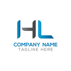 Fototapeta premium letter HL Logo Design Vector Template. Initial HL Letter Design Vector Illustration