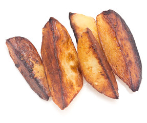 Fried potato wedges