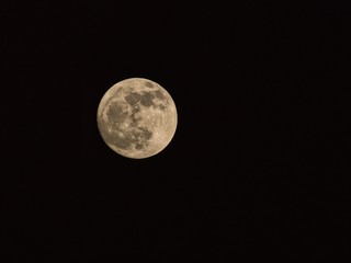 Full moon against a black background - a nice picture for backgrounds and wallpapers