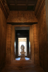The idol statue inside the main Phimai stone castle.
