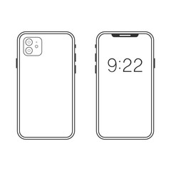 phone line on a white background with a multifunction camera for article, business vector eps 10