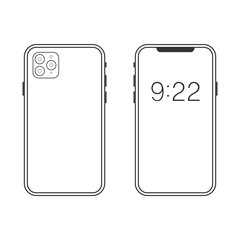 phone line on a white background with a multifunction camera for article, business vector eps 10