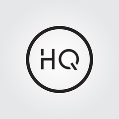 letter HQ Logo Design Vector Template. Initial HQ Letter Design Vector Illustration