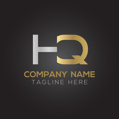 letter HQ Logo Design Vector Template. Initial HQ Letter Design Vector Illustration