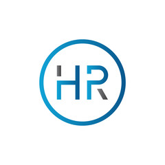Fototapeta premium letter HR Logo Design Vector Template. Initial HR Letter Design Vector Illustration